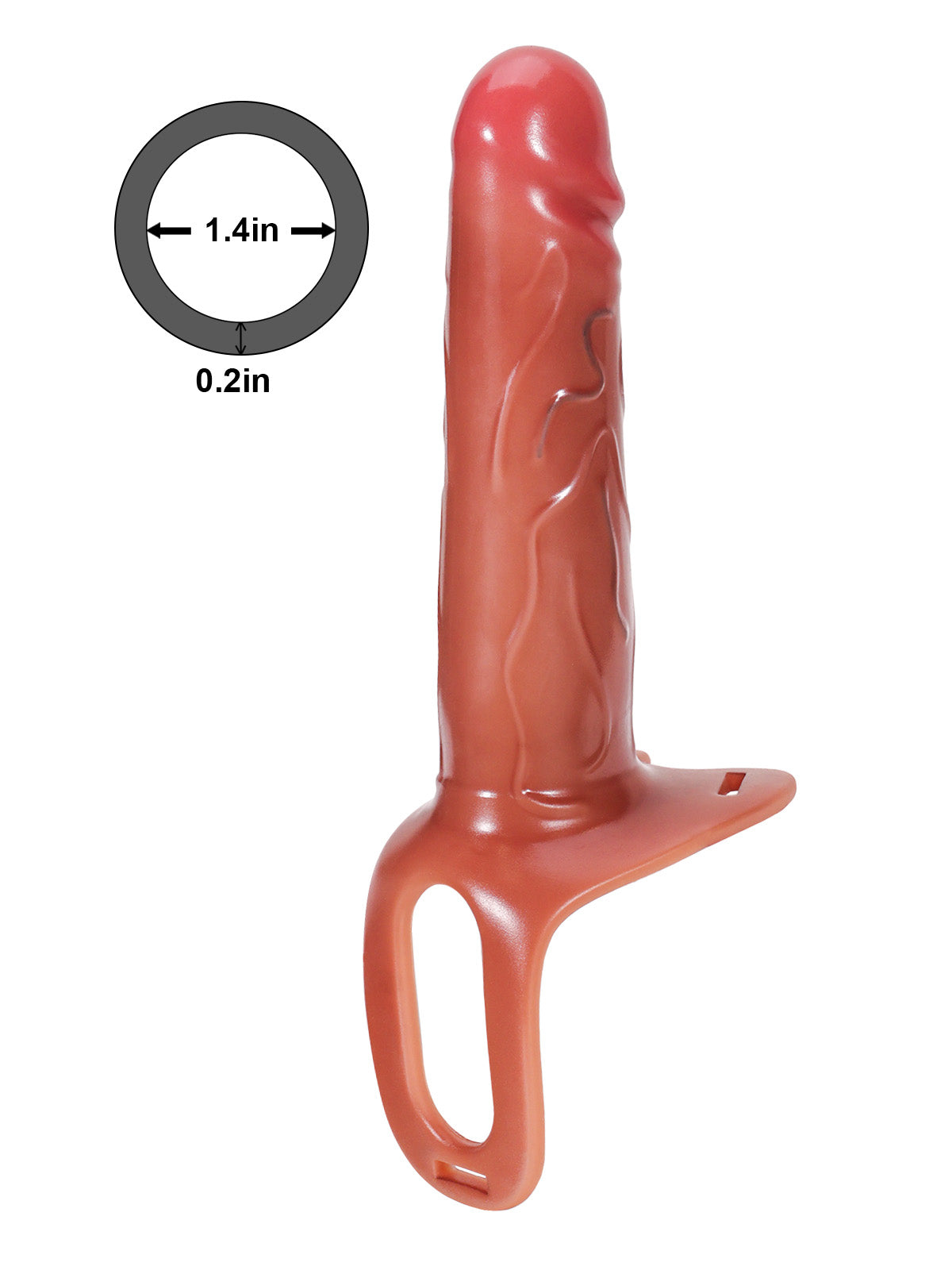 CS29 - 7.4" x 1.7" Wearable Sliding Skin Penis Sleeve For ED Extender S/M/L Size