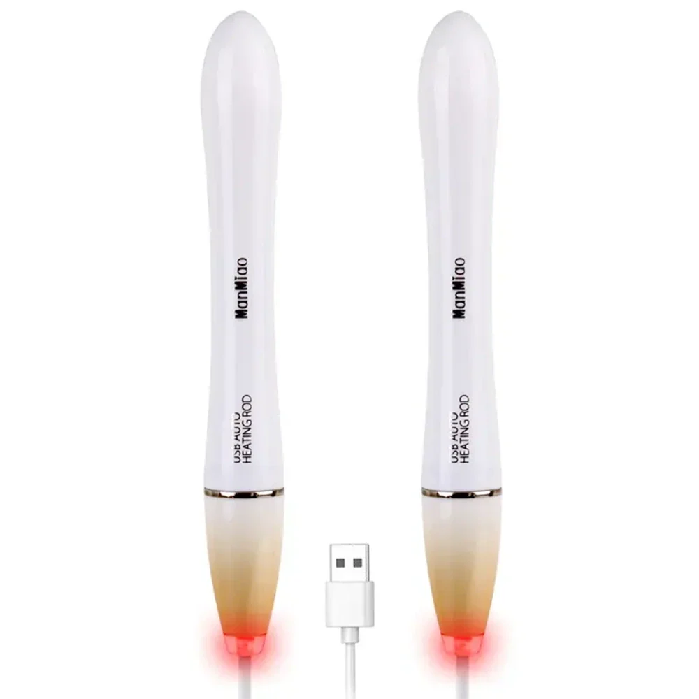 USB-powered heating rods for masturbator sleeves – warming tips with red glow effect