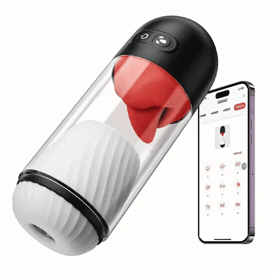 XR10 - App Controlled Blowjob Simulator with 9 Tongue Licking & Vibration Modes