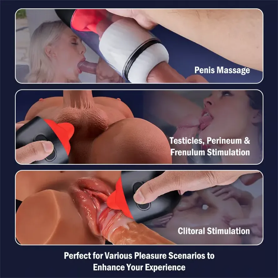 XR10 - App Controlled Blowjob Simulator with 9 Tongue Licking & Vibration Modes