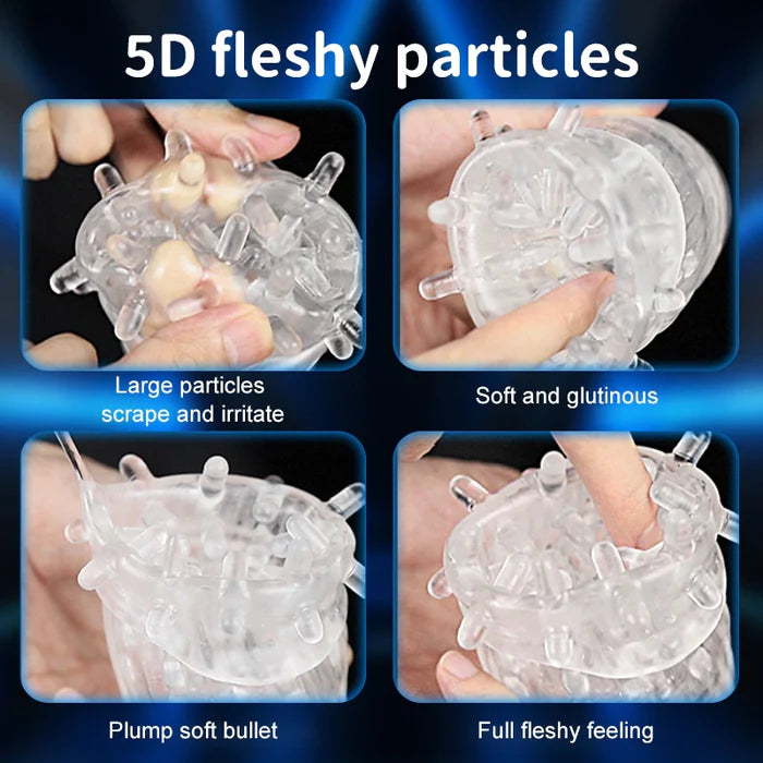 XG10 - 9-Frequenc Bite & Rotation & Vibration Glans Trainer Masturbator