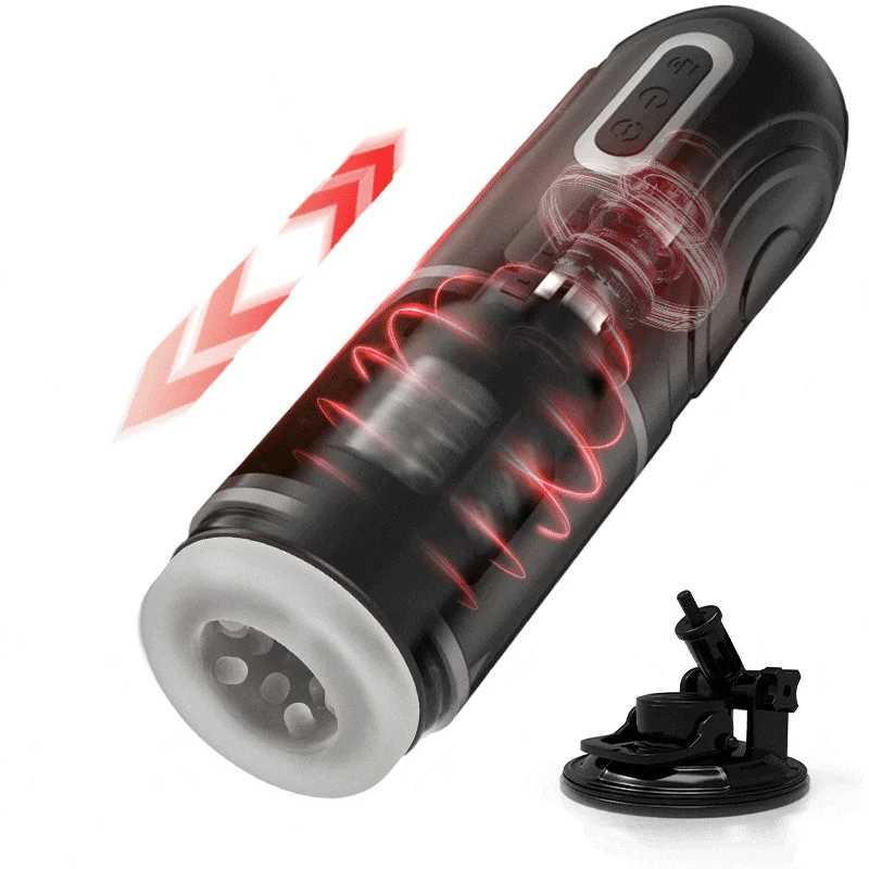 XR12 - Rotation Thrusting Masturbation Cup with Hands-Free Suction Base