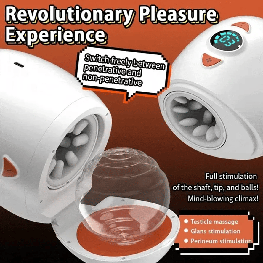 AutoX™ XR3 — Egg-Style Testicle & Glans Male Stroker with Thrusting Rotating Vibration Modes