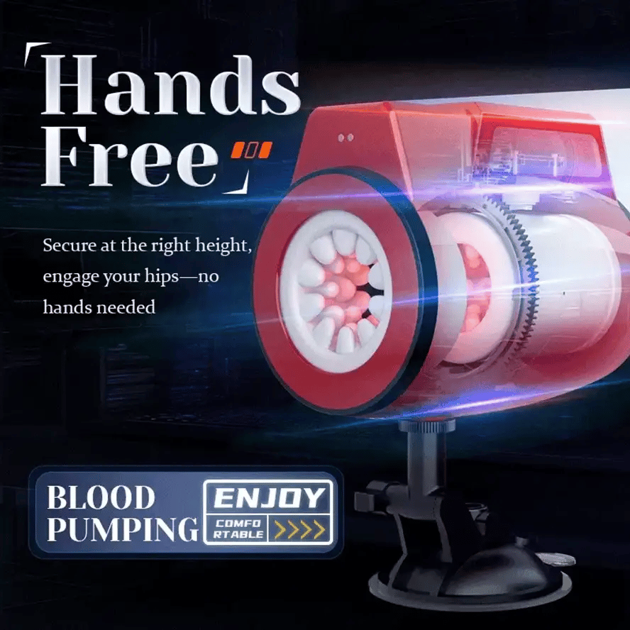 XR7 - Waterproof Dual-Ended Thrusting & Rotating Male Masturbator with Hands Free Suction Cup