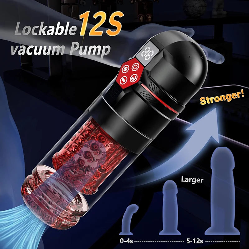 XS8Plus - Waterproof Blow Job Machine with 12 Sucking & 7 Thrusting Modes