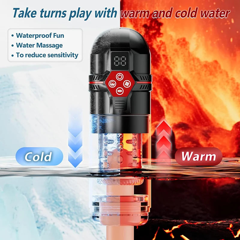 XS8Plus - Waterproof Blow Job Machine with 12 Sucking & 7 Thrusting Modes