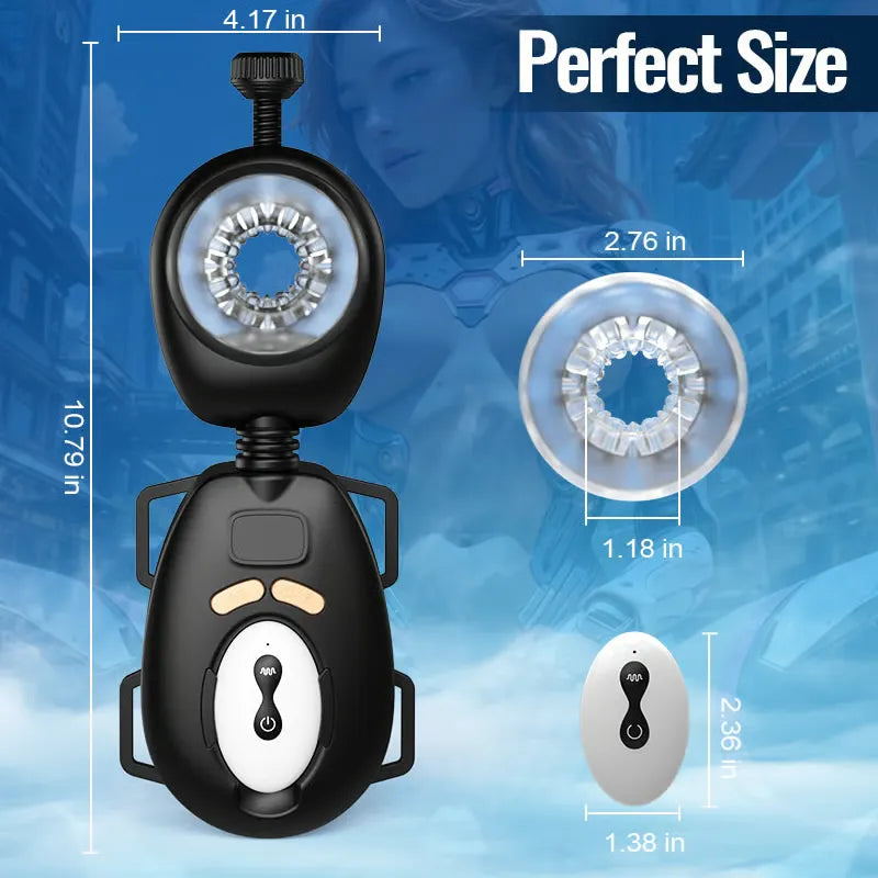 AutoX™ PT11 — Remote Control Hands Free Penis Stroker with Strap-on Stimulation