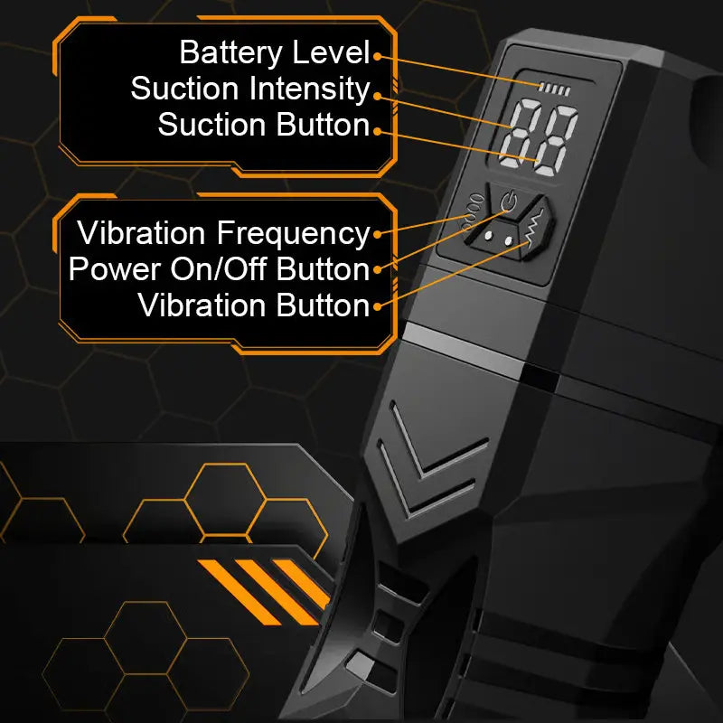 XV10 - Realistic Tighter Labia Electric Vagina Masturbator with 5 Suction Levels, 9 Vibration