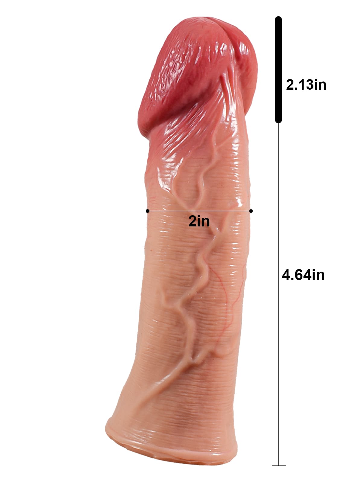 CS07 - 6.7" x 2" Lifelike Soft Silicone Penis Sleeve with Added Length & Thickness