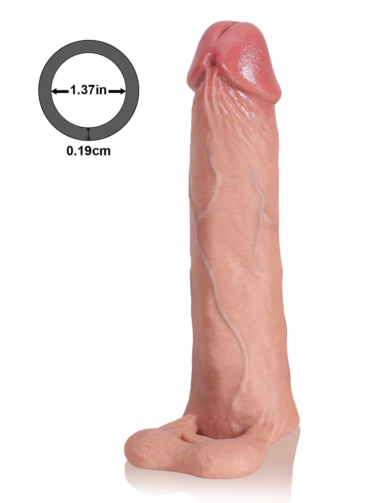 CS14 - 8.1" x 1.7" Realistic Cock Sleeve for Deeper Feel & Smoother Control