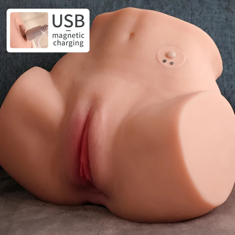 Charlotte - 4.4 lbs Small Fake Butt Sex Toy with 10 Vibration