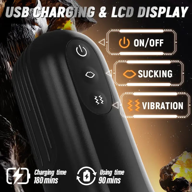 XV6 - Realistic Deep Throat Male Masturbator with 10 Vibration and Suction