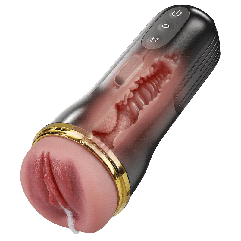 XV6 - Realistic Deep Throat Male Masturbator with 10 Vibration and Suction