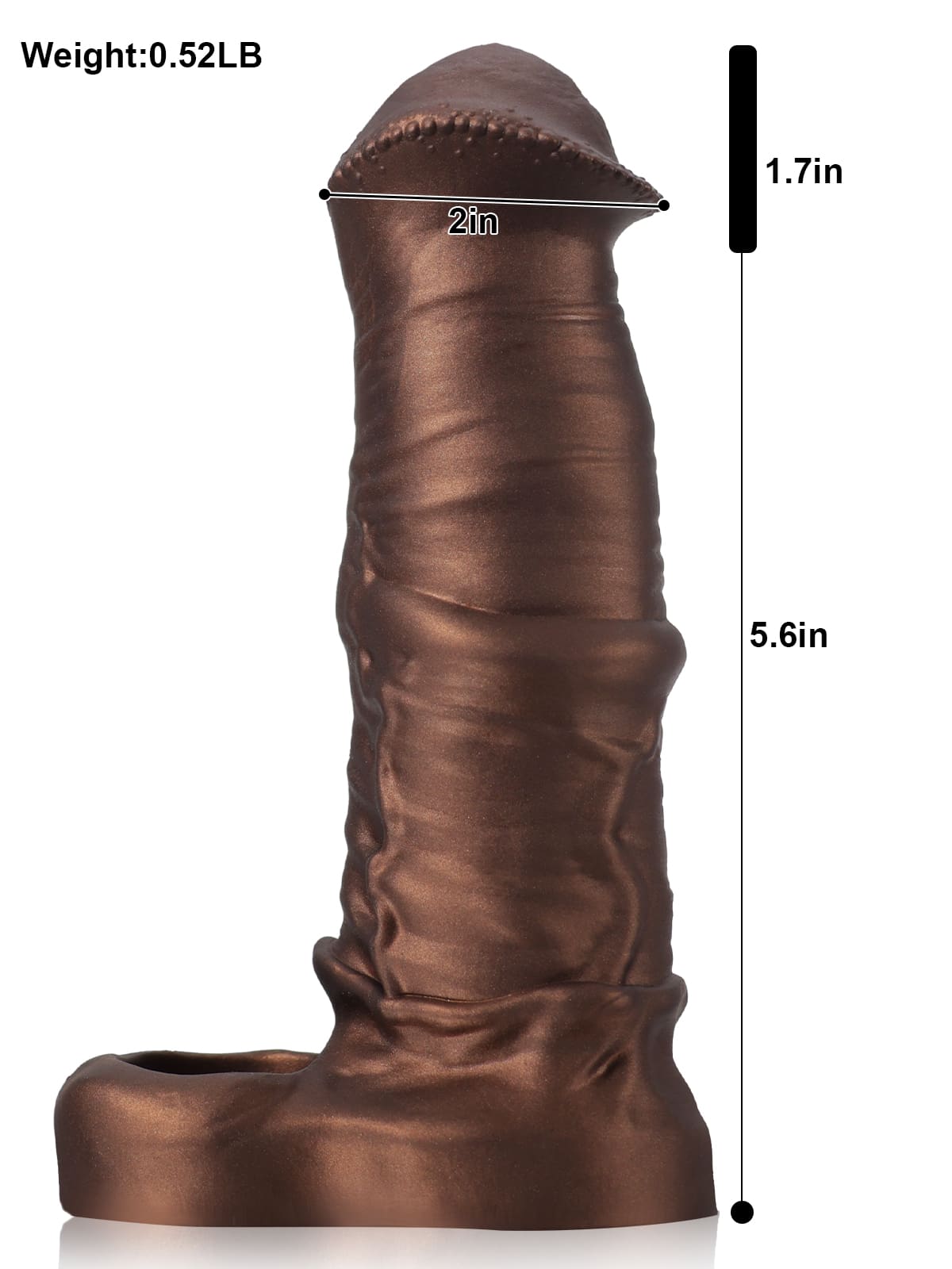 CS18 - 7.3" x 2" Golden Horse Fantasy Cock Sleeve