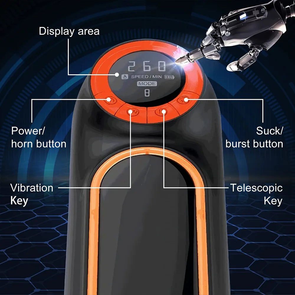 XT1 - Hands-free Automatic Masturbators with 10 Vibration & Thrusting