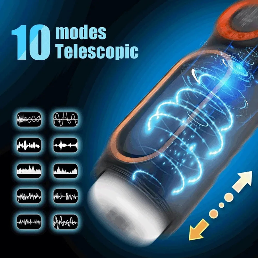 XT1 - Hands-free Automatic Masturbators with 10 Vibration & Thrusting