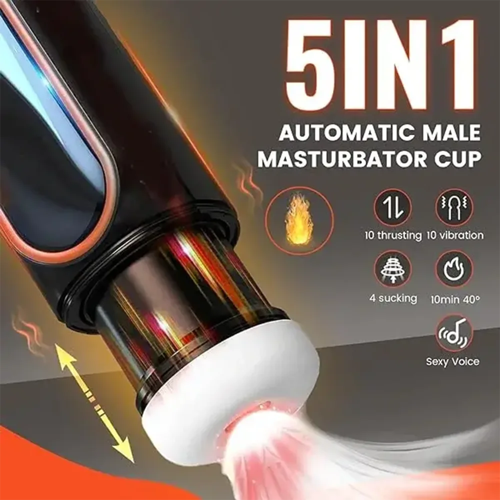 XT1 - Hands-free Automatic Masturbators with 10 Vibration & Thrusting