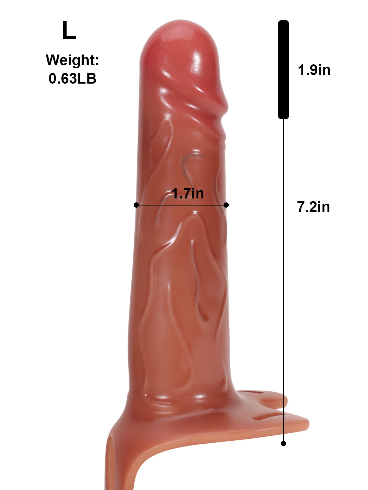 CS29 - 7.4" x 1.7" Wearable Sliding Skin Penis Sleeve For ED Extender S/M/L Size