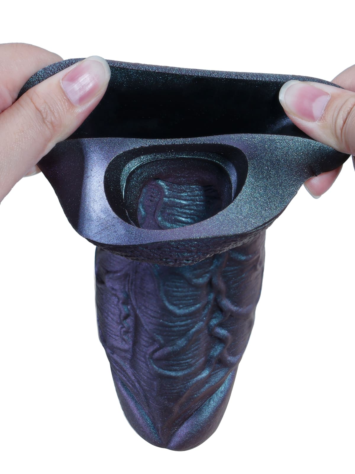 CS37 - 6.3" x 2.2" Thick Platinum Silicone Cock Sleeve