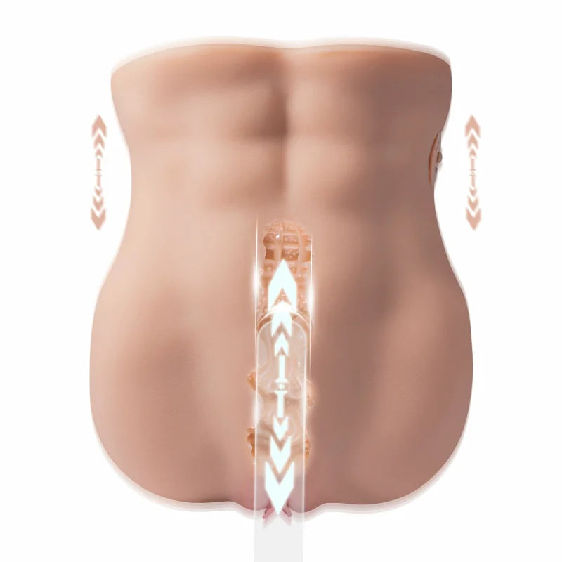 Luke - 14.3 lbs Features Strong Vibrating Sex Torso with Abs & Realistic Vagina