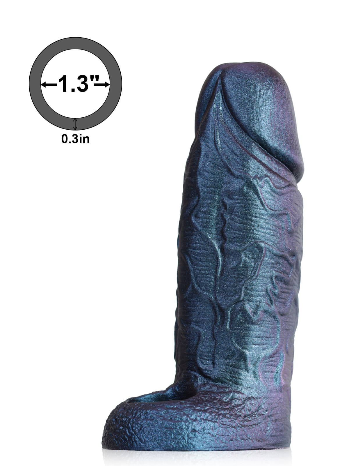 CS37 - 6.3" x 2.2" Thick Platinum Silicone Cock Sleeve