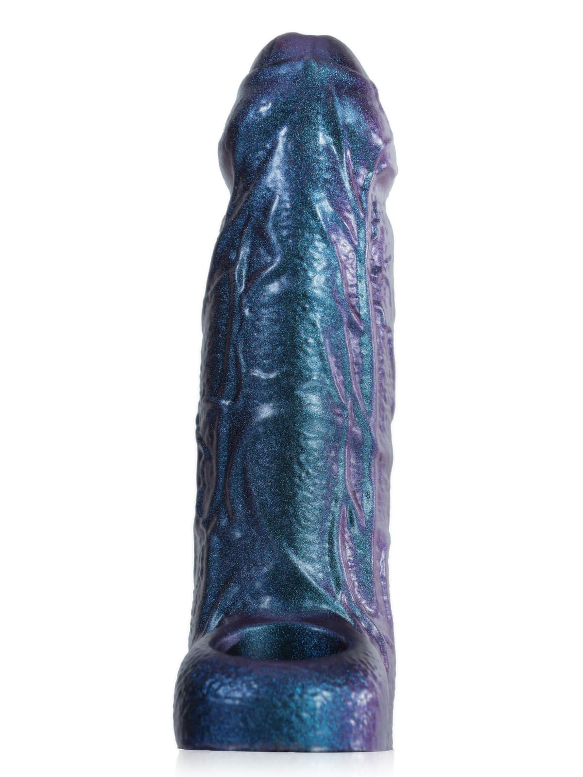 CS38 - 6.6" x 1.8" Metallic Color Fat Platinum Silicone Penis Extender