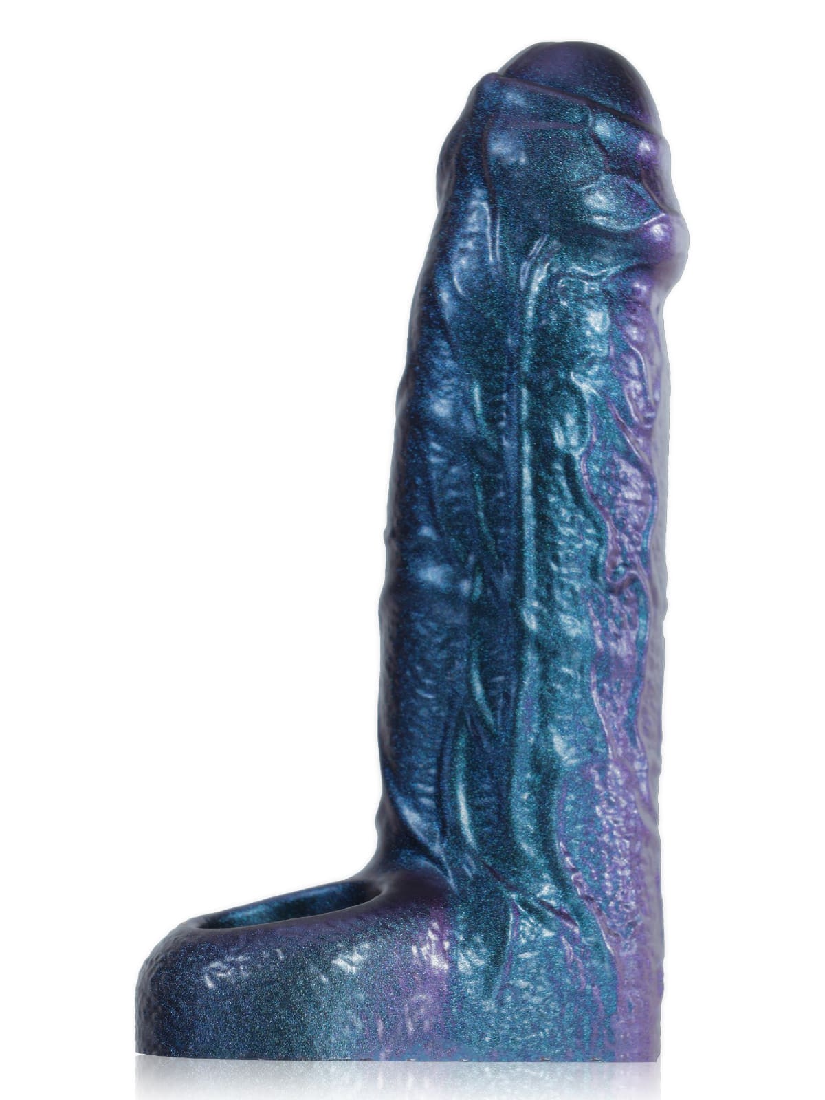 CS38 - 6.6" x 1.8" Metallic Color Fat Platinum Silicone Penis Extender
