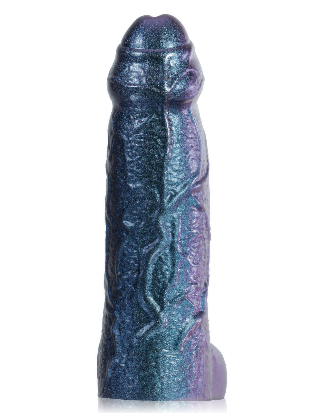 CS38 - 6.6" x 1.8" Metallic Color Fat Platinum Silicone Penis Extender