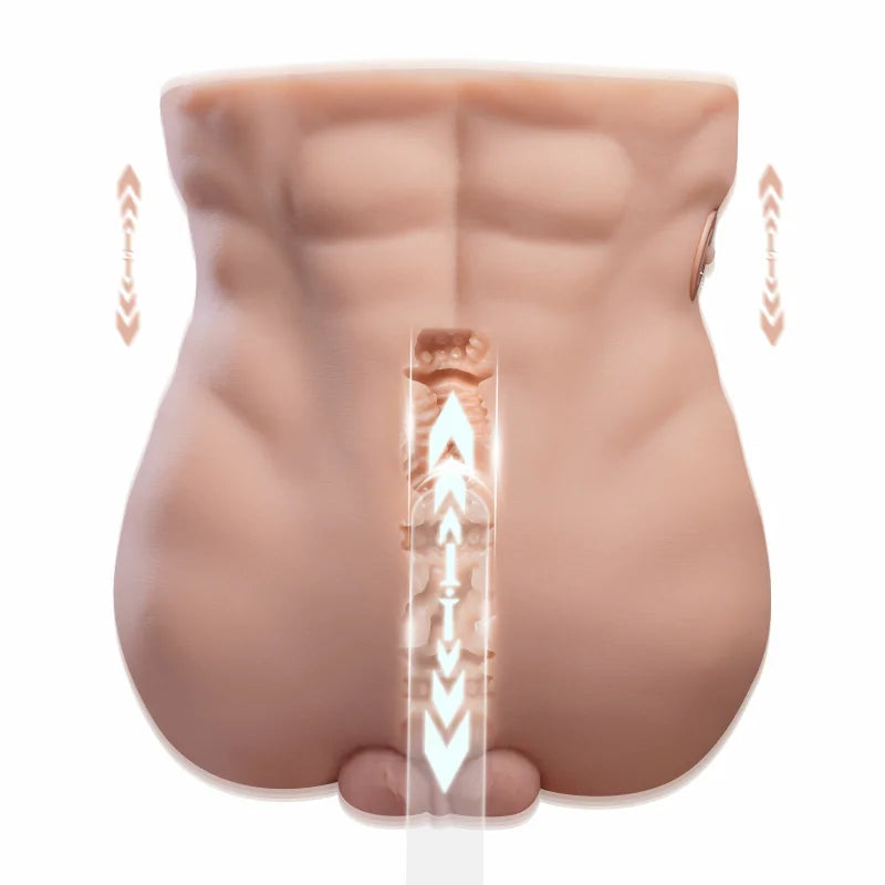 Nate - 15.2 lbs Electric Male Sex Torso with Realistic Testicles & Anal Hole