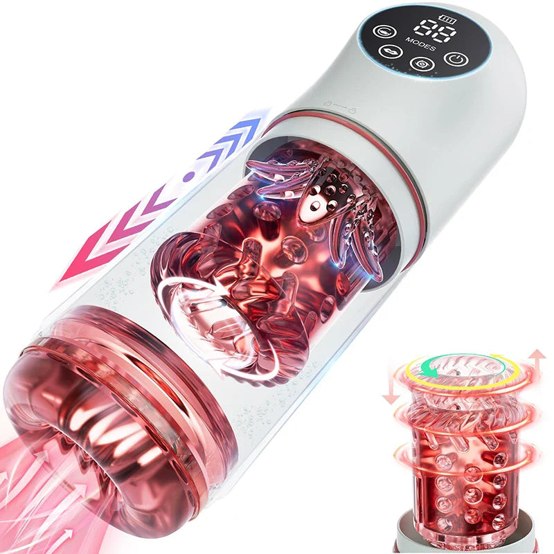 XA15 - Advanced Automatic Blowjob Masturbator with Multi-Motion Suction and Thrusting Control
