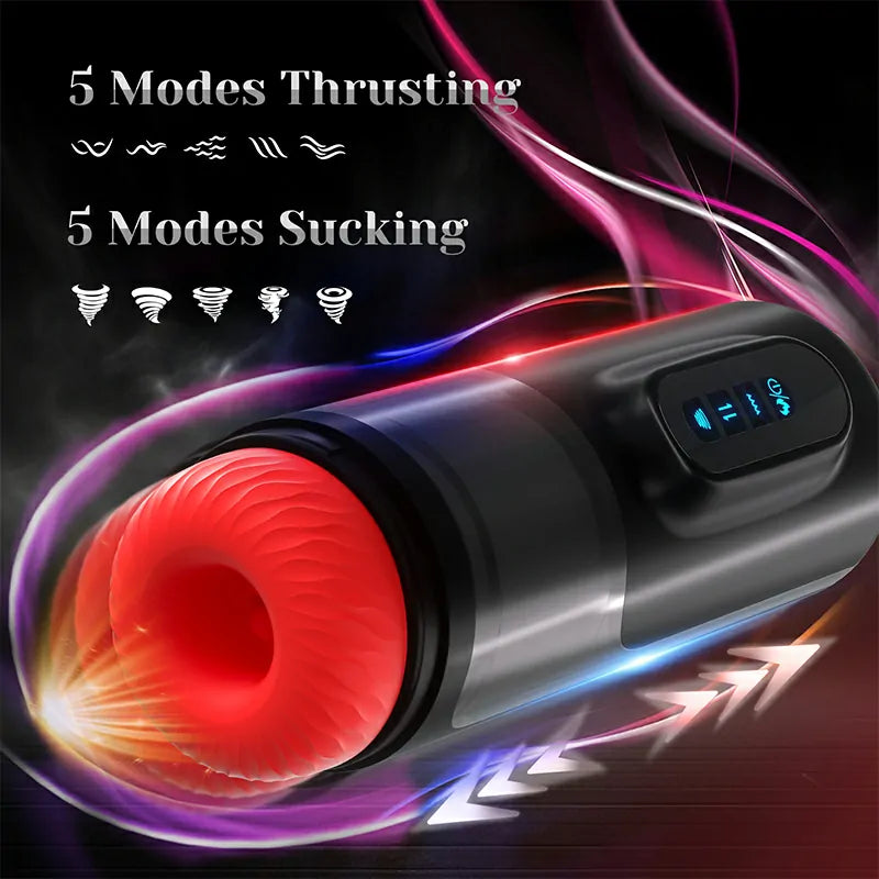 XS6 - Ultra-Quiet Automatic Male Masturbator with Wall-Mount Suction Base