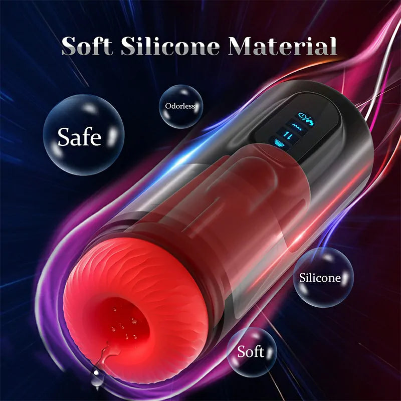 XS6 - Ultra-Quiet Automatic Male Masturbator with Wall-Mount Suction Base