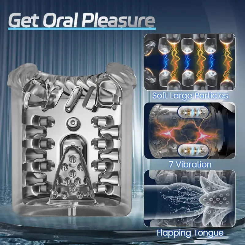 XT20 - 100% Waterproof Thrusting Male Masturbator with Vibration, Suction & Rotation