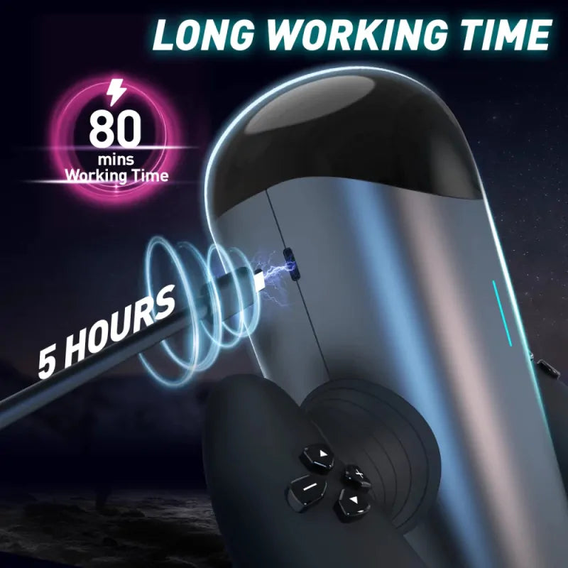 XT6 - Large Hands-Free Automatic Male Masturbator with Dual Handles and Phone Mount