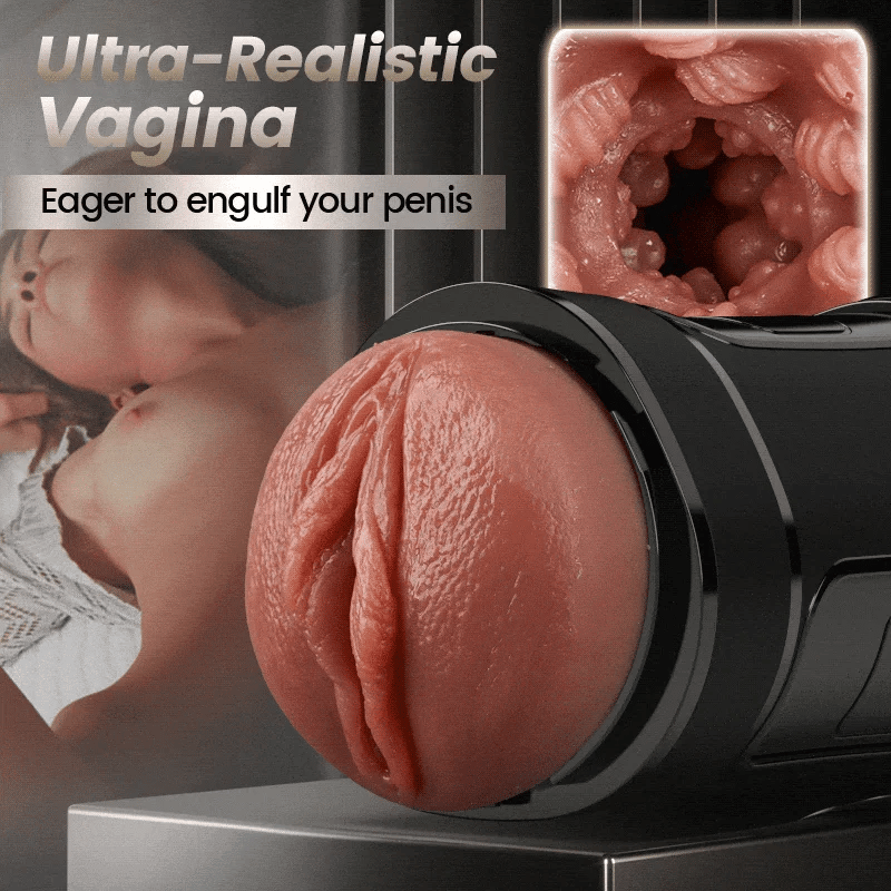 AutoX™ XV8 — Lifelike Vagina Masturbator with 10 Vibrations & 5 Sucking