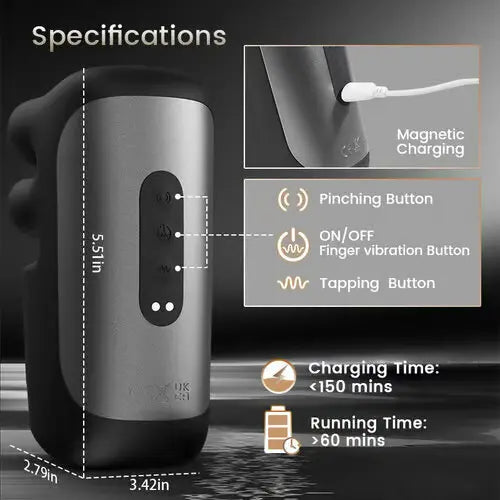 XG21 - Pulsating Finger Massage Glans Trainer with 10 Vibration Modes