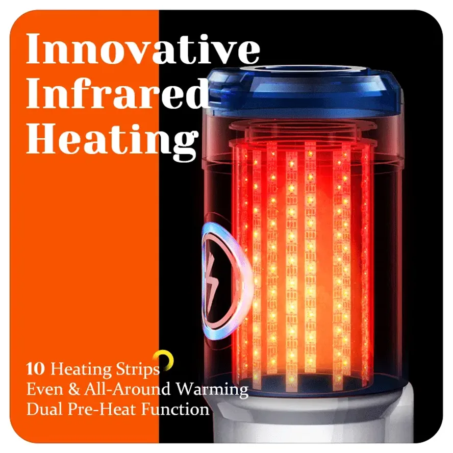 XT8 - Lifelike Warmth Thrust Heated Masturbator with 10 Thrusting Modes