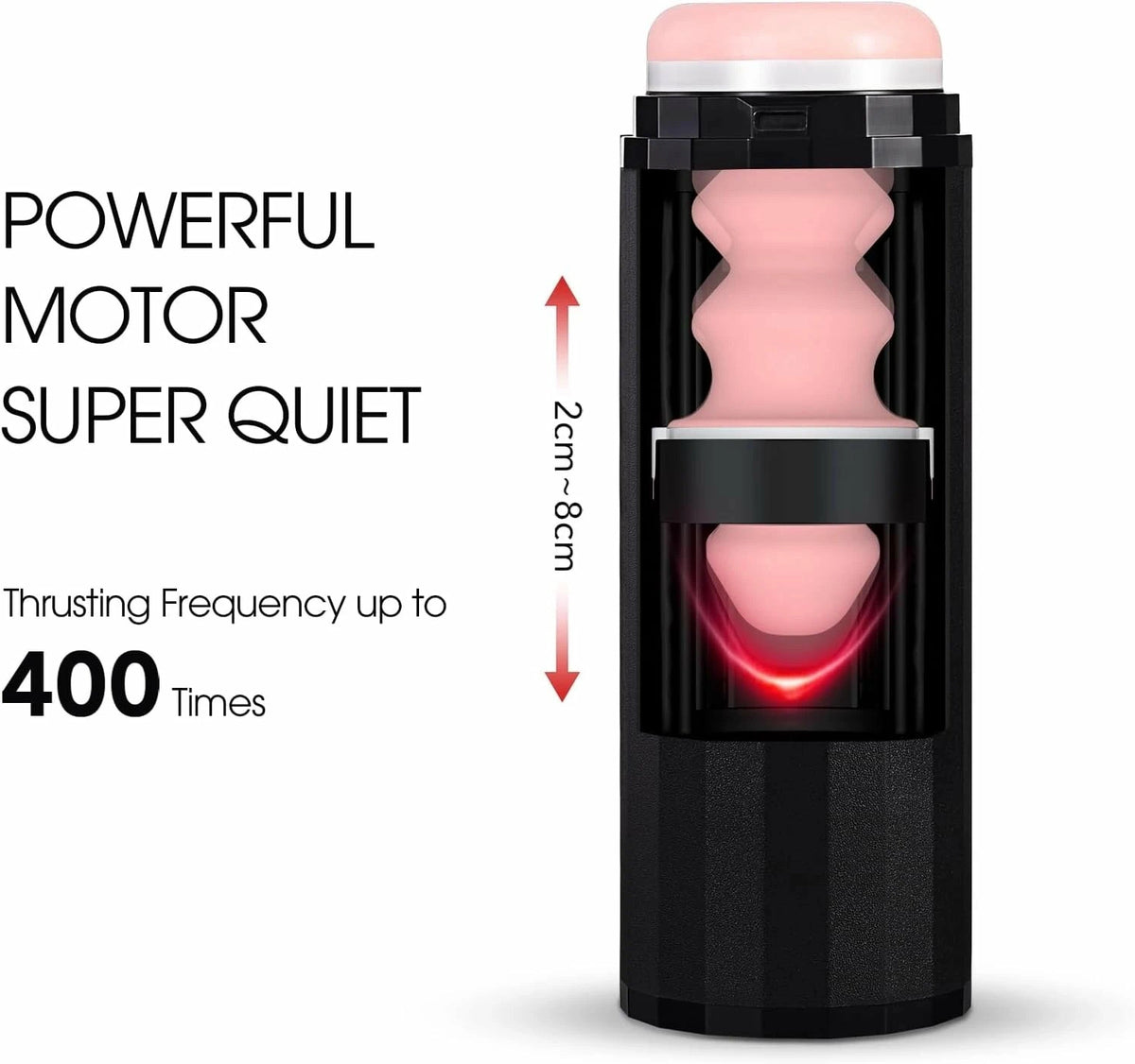 XT2 Pro: Wearable Automatic Thrusting Masturbator with 2 Sleeves & See-Through Shell