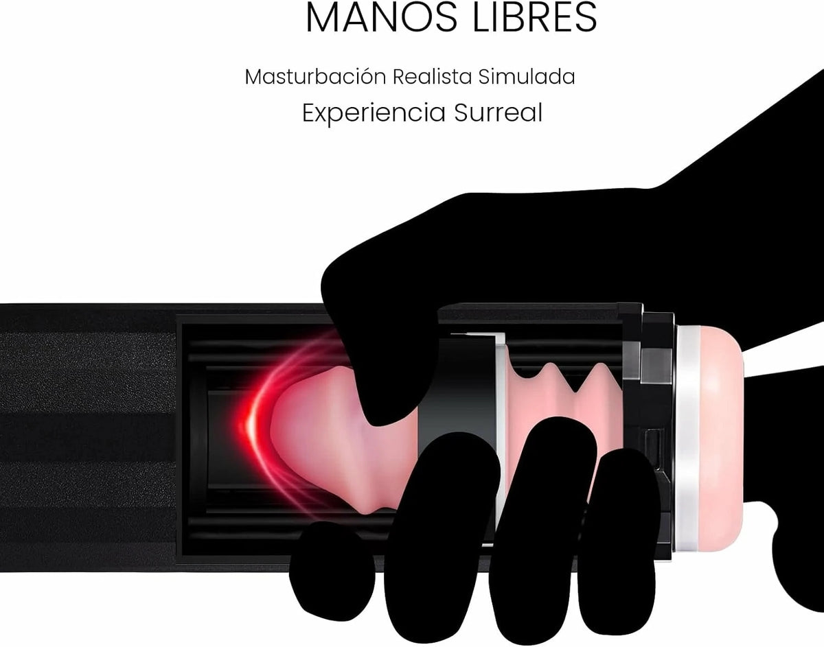 XT2 Pro: Wearable Automatic Thrusting Masturbator with 2 Sleeves & See-Through Shell