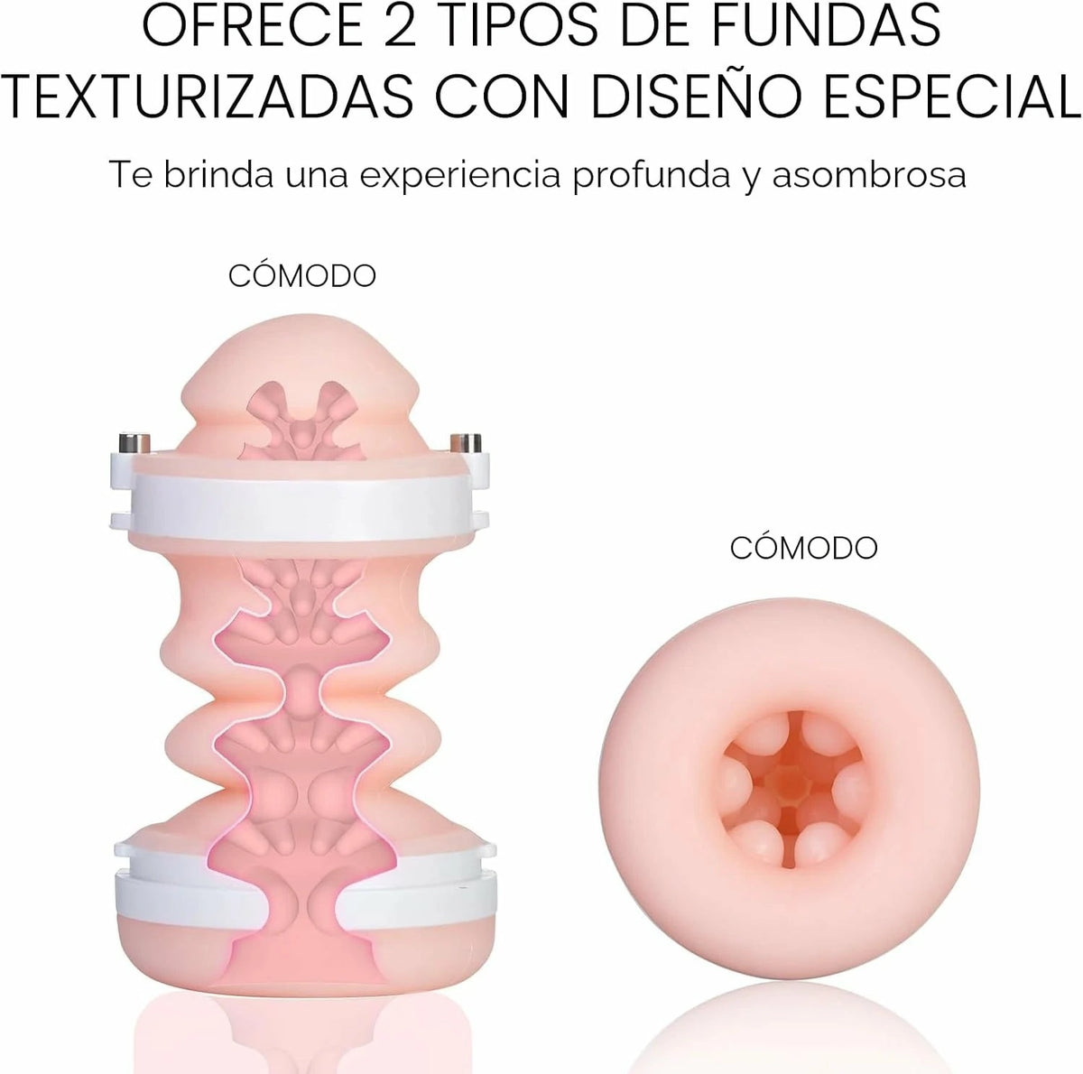 XT2 Pro: Wearable Automatic Thrusting Masturbator with 2 Sleeves & See-Through Shell