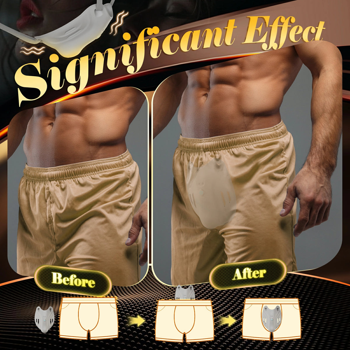 XM1: Wearable Male Vibrator with 9 Vibration Modes, Discreet & Quiet Design