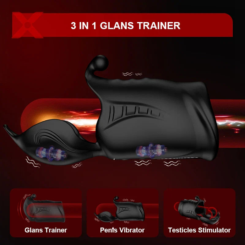 XG14 - Glans Trainer with Dual Motors, 10 Vibration Modes & Full Coverage Stimulation