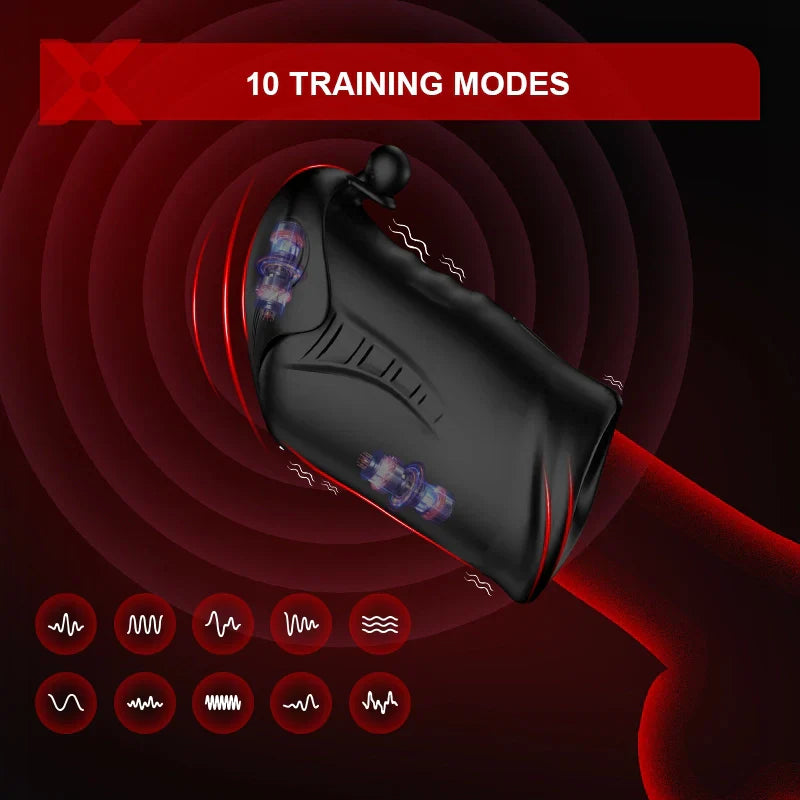 XG14 - Glans Trainer with Dual Motors, 10 Vibration Modes & Full Coverage Stimulation