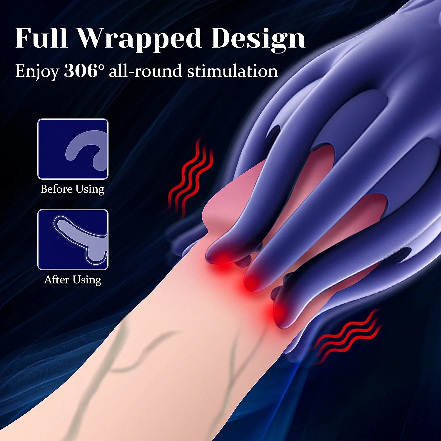 XG15 - Glans Trainer Masturbator with 10 Vibration Modes & Full-Wrap Tentacle Stimulation