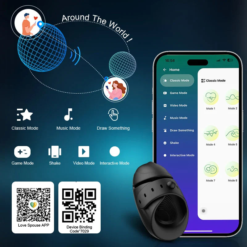 XG1 - App-Controlled Glans Trainer with Adjustable Strap, 9 Vibration Modes & Hands-Free