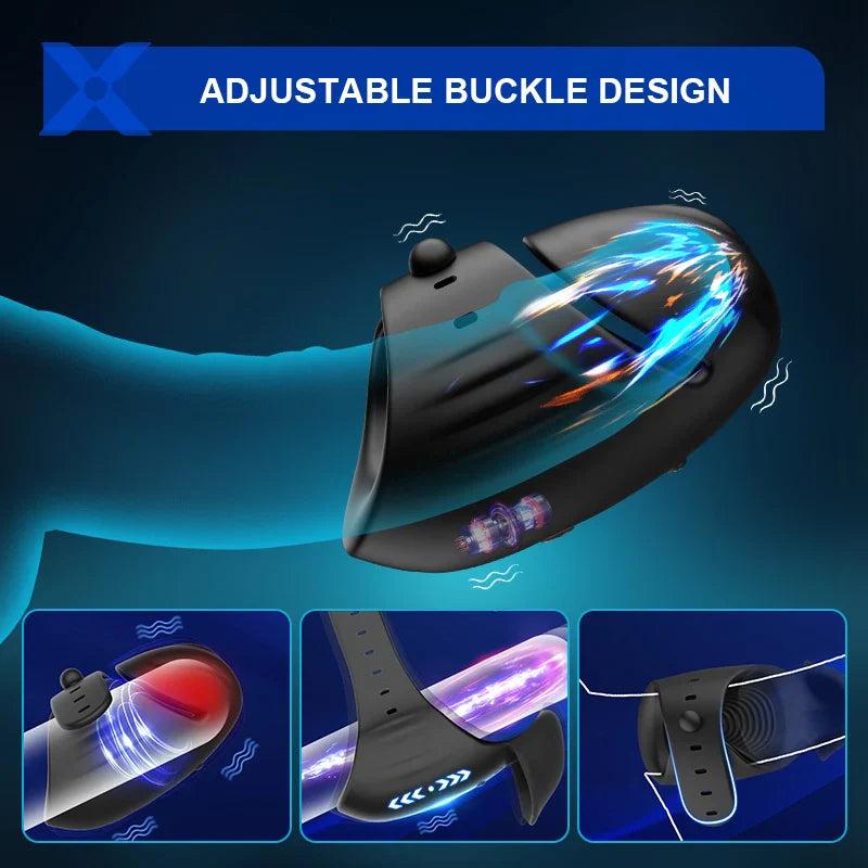 XG1 - App-Controlled Glans Trainer with Adjustable Strap, 9 Vibration Modes & Hands-Free