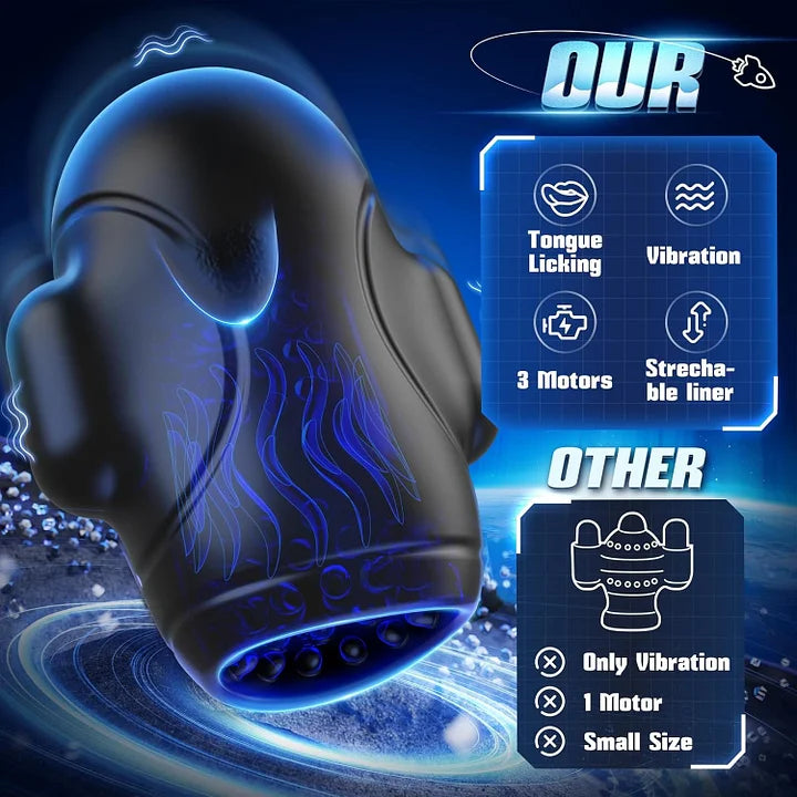 XG1 Pro - App-Controlled Vibration Glans Trainer with 360° Stimulation & Licking