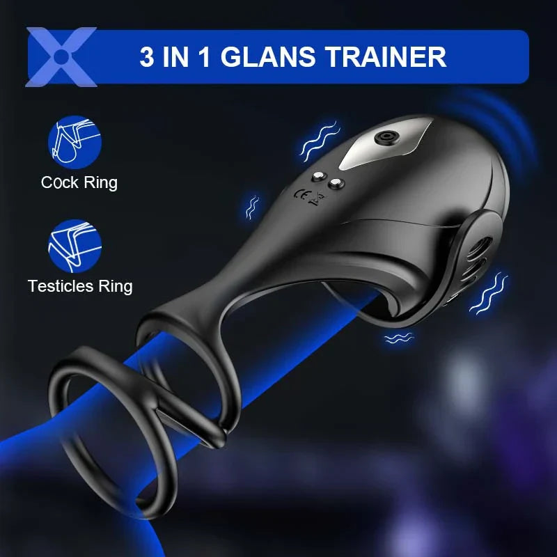 XG5 - App-Controlled 9 Vibration Modes Glans Trainer with Adjustable Buckle & Flexible Ring