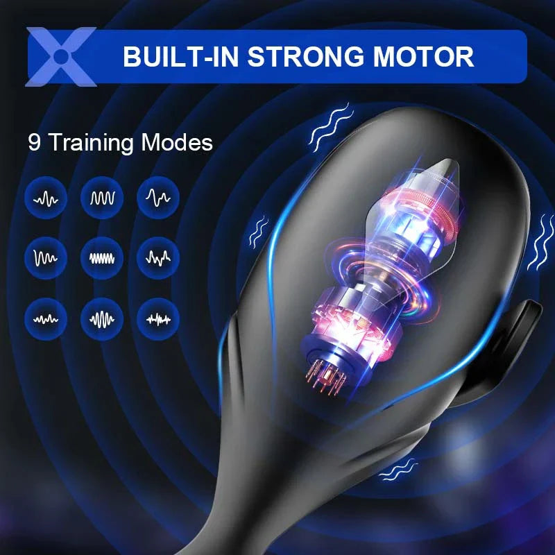 XG5 - App-Controlled 9 Vibration Modes Glans Trainer with Adjustable Buckle & Flexible Ring