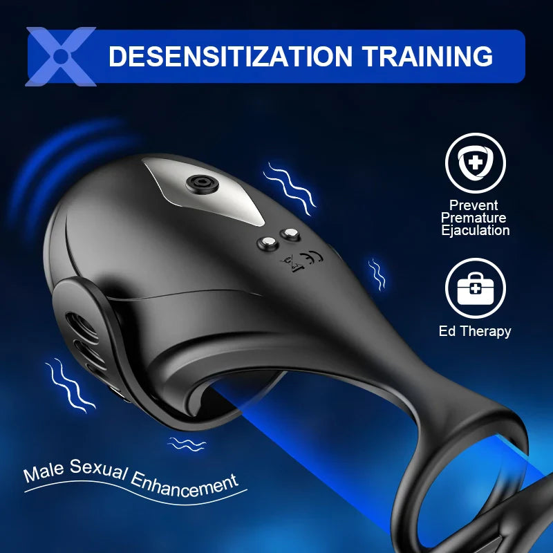 XG5 - App-Controlled 9 Vibration Modes Glans Trainer with Adjustable Buckle & Flexible Ring